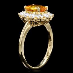 14k Gold 2.00ct Sapphire 1.00ct Diamond Ring