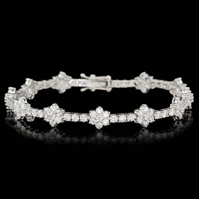 18k White Gold 6.80ct Diamond Bracelet