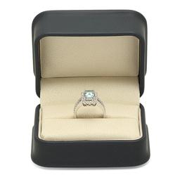 14K Gold 1.67ct Aquamarine 0.77cts Diamond Ring