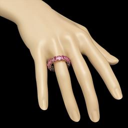 14K Gold 10.28ct Pink Sapphire Ring