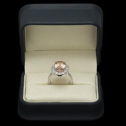 14K Gold 5.84ct Morganite 1.81ct Diamond Ring