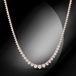 14K Gold 8.20cts Diamond Necklace