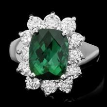 14k Gold 3.00ct Tourmaline 1.05ct Diamond Ring