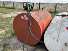 500 GALLON FUEL TANK W/ PUMP 376