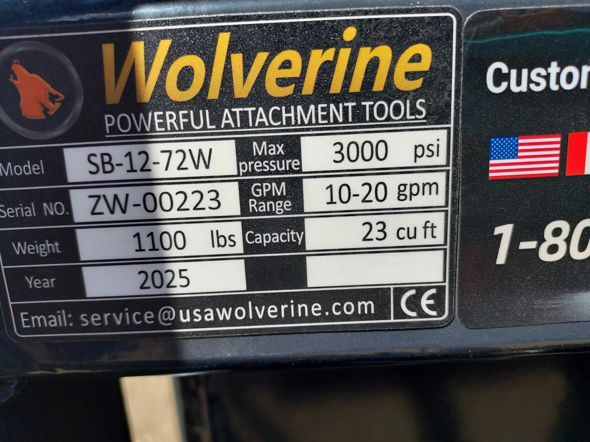 Bucket, Other 2025 WOLVERINE SCREENING BUCKET SB-12-72W (2) 72