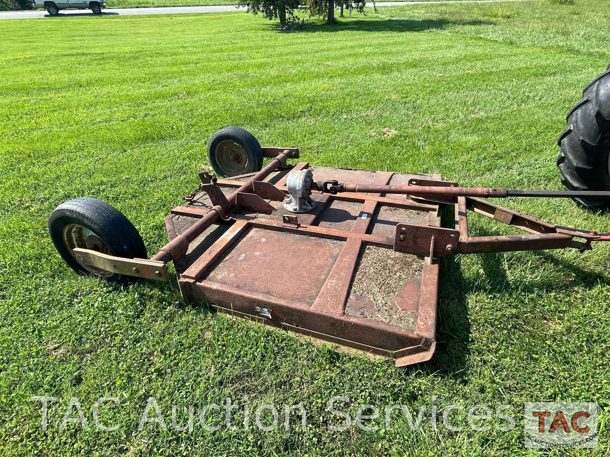 1949 Farmall H Row Crop Tractor with Rotary Cutter Attachment