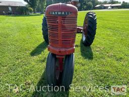 1949 Farmall H Row Crop Tractor with Rotary Cutter Attachment