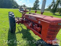 1949 Farmall H Row Crop Tractor with Rotary Cutter Attachment