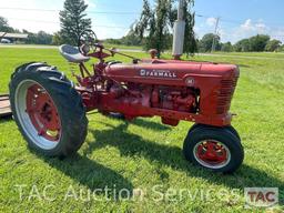 1949 Farmall H Row Crop Tractor with Rotary Cutter Attachment