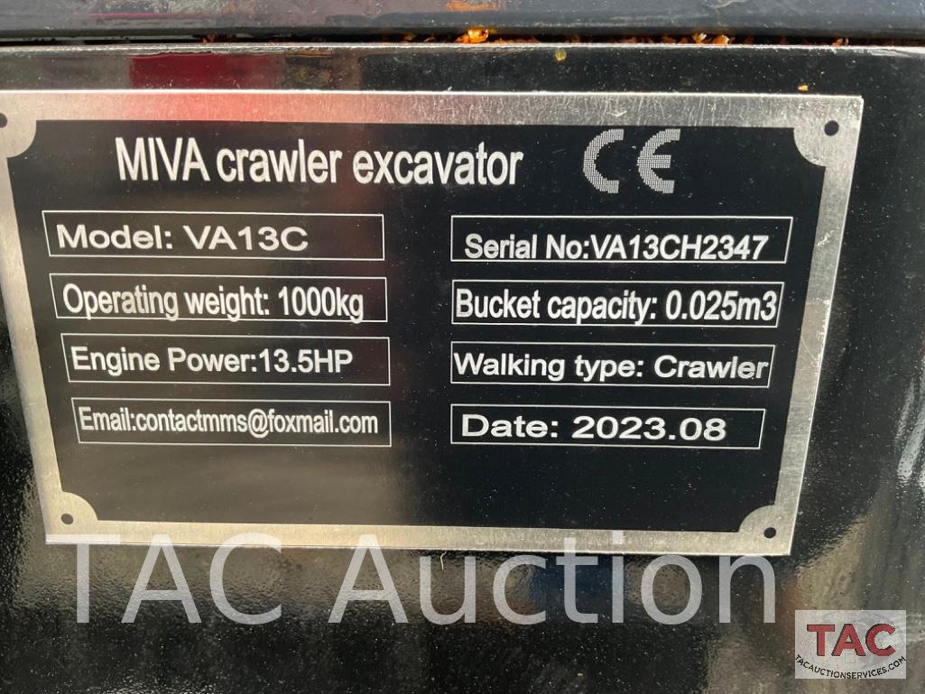 New 2023 MIVA Enclosed Cab Mini Excavator