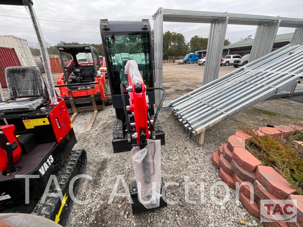 New 2023 MIVA Enclosed Cab Mini Excavator