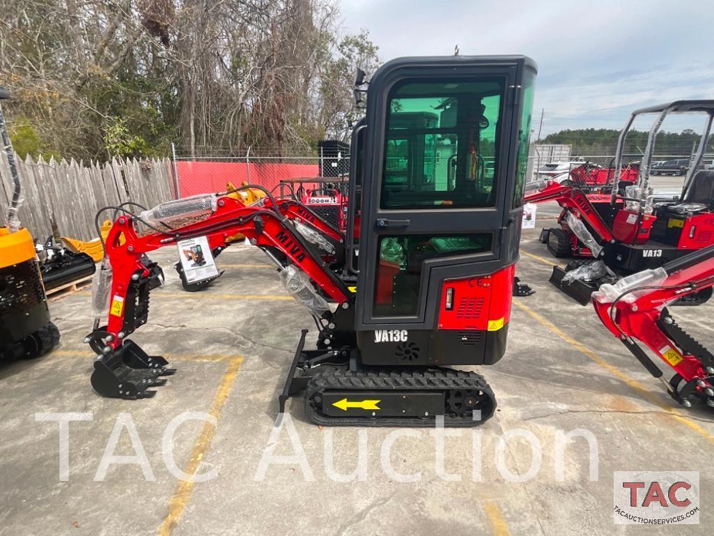 New MIVA VA13C Enclosed Cab Mini Excavator