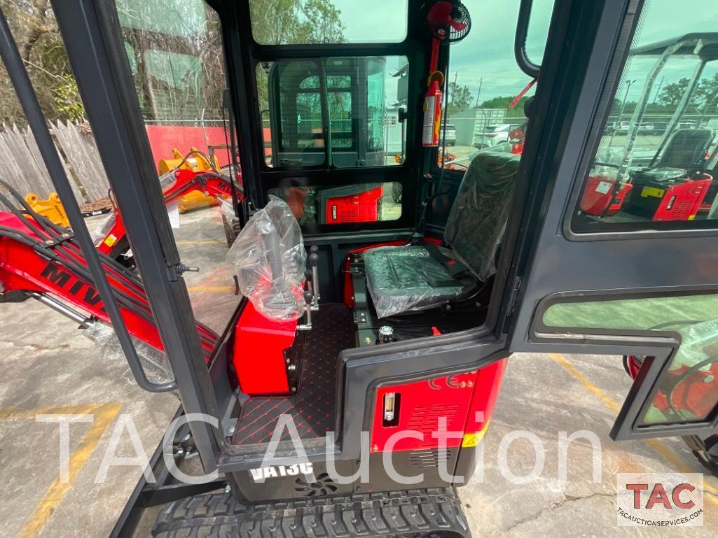 New MIVA VA13C Enclosed Cab Mini Excavator