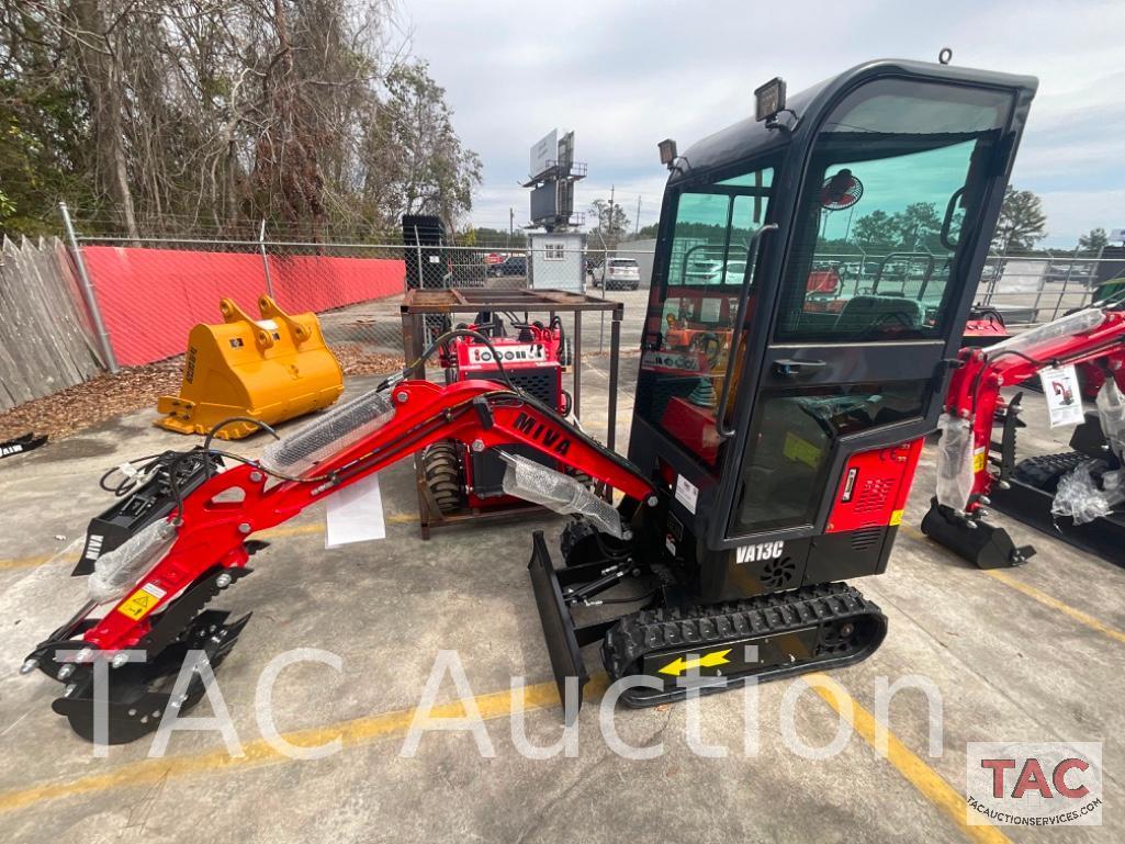 New MIVA VA13C Enclosed Cab Mini Excavator