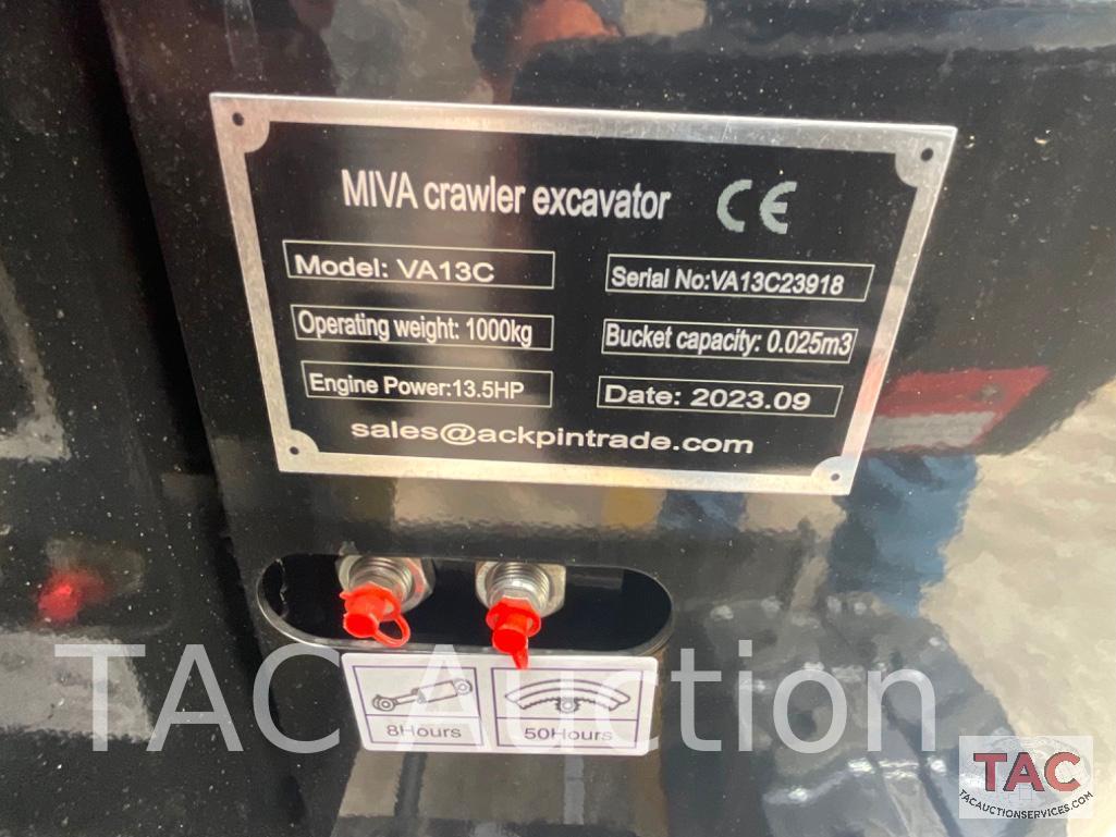 New MIVA VA13C Enclosed Cab Mini Excavator