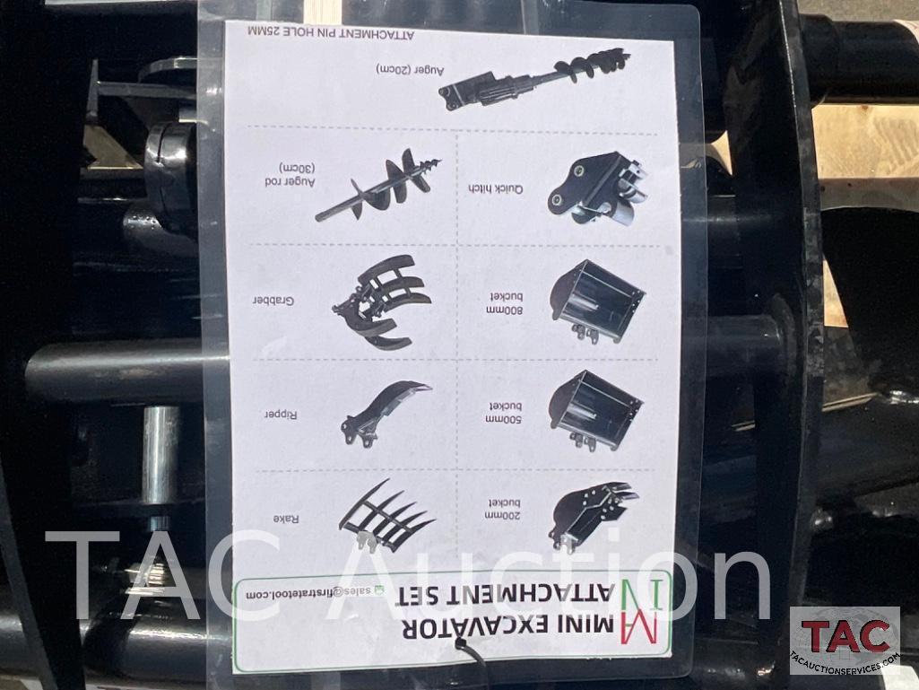 New (9) Piece Mini Excavator Attachment Set???????