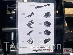 New (9) Piece Mini Excavator Attachment Set???????