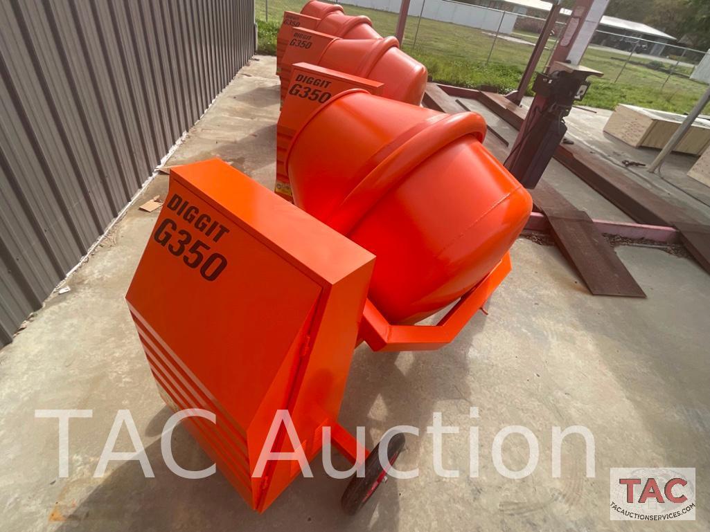 New 12 CU ft Steel Drum Concrete Mixer