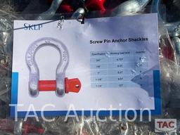 (38) New Screw Pin Anchor Shackles