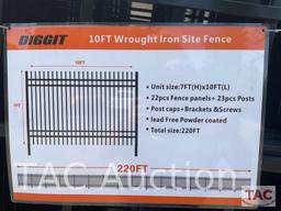 10ft Wrought Iron Site Fence