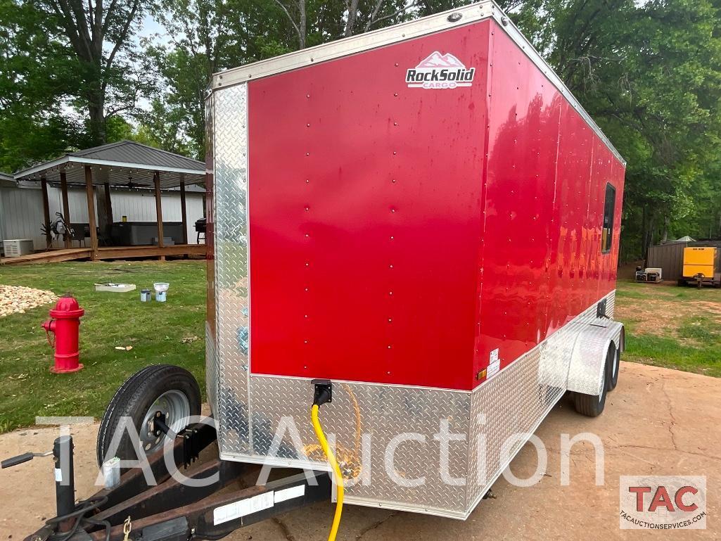 2018 Rock Solid Cargo Enclosed Camper Trailer 7x16