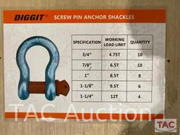 (38) New Screw Pin Anchor Shackles