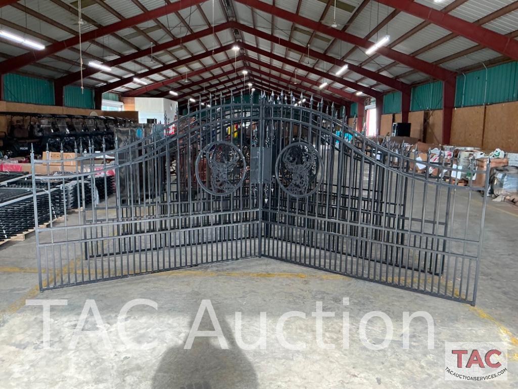 Set of Wrought Iron Deer Head Gates