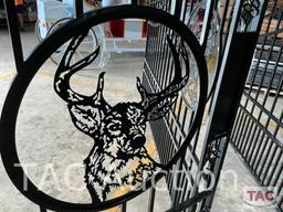 Set of Wrought Iron Deer Head Gates