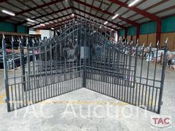 Set of Wrought Iron Deer Gates