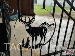 Set of Wrought Iron Deer Gates