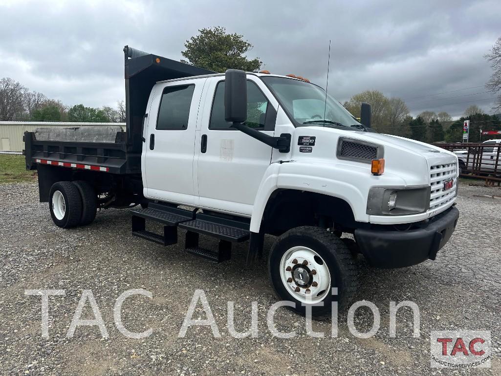 2009 GMC C5500 4x4 Crew Cab Dump Truck