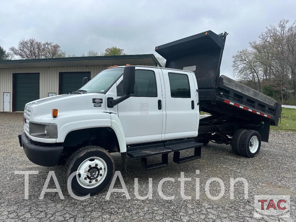 2009 GMC C5500 4x4 Crew Cab Dump Truck
