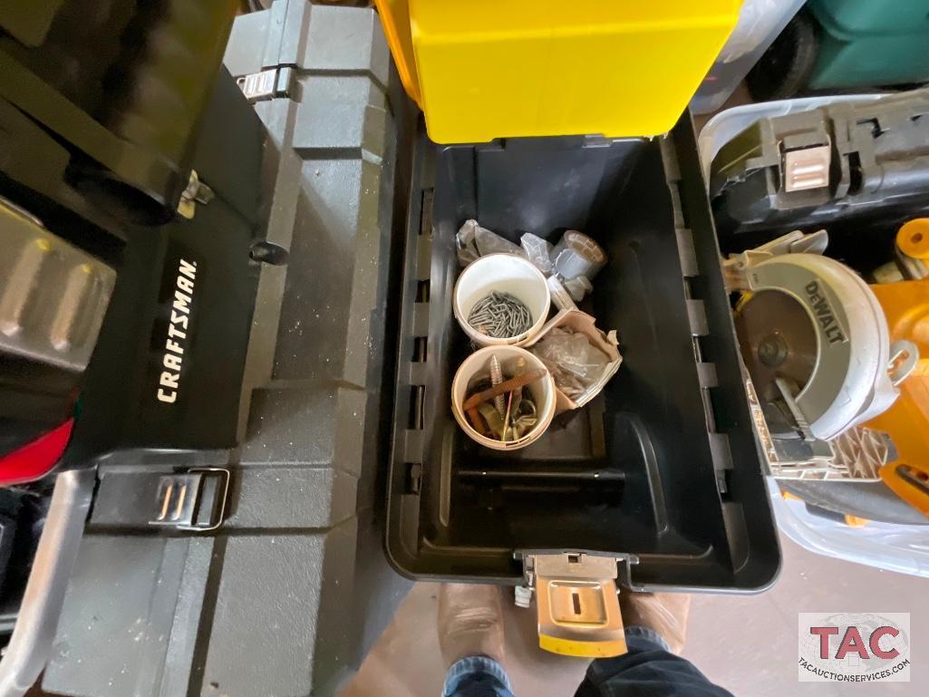 Tool Boxes With Hand Tools