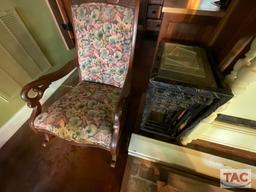 Twin Bed Frames And Armchair