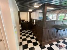 Antique Bank Wall With Steel Bars