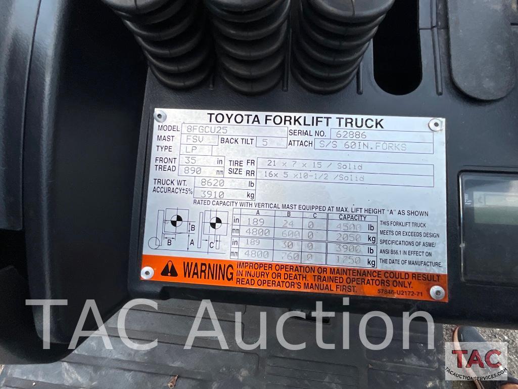 2014 Toyota 8FGCU25 5K Forklift