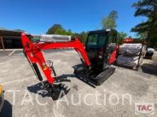 New AGT QNT50R Enclosed Cab Mini Excavator