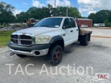 2010 Dodge Ram 4X4 Four Door Flatbed Pick Up Truck
