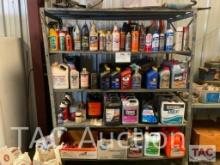 Rack With Oils And Cleaners