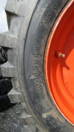 4x 10-16.5 Skidsteer Tires and Rims