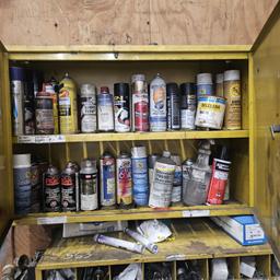 Wall cabinet with contents