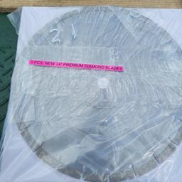 3 pcs new 14" premium diamond blades