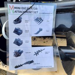 Miva Mini excavator attachment set