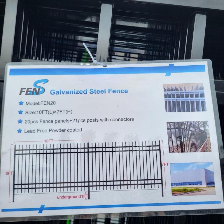 10ft X 7ft Galvanized Steel Fence 20 Panels