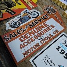 Harley Davidson sales and Service Metal Sign