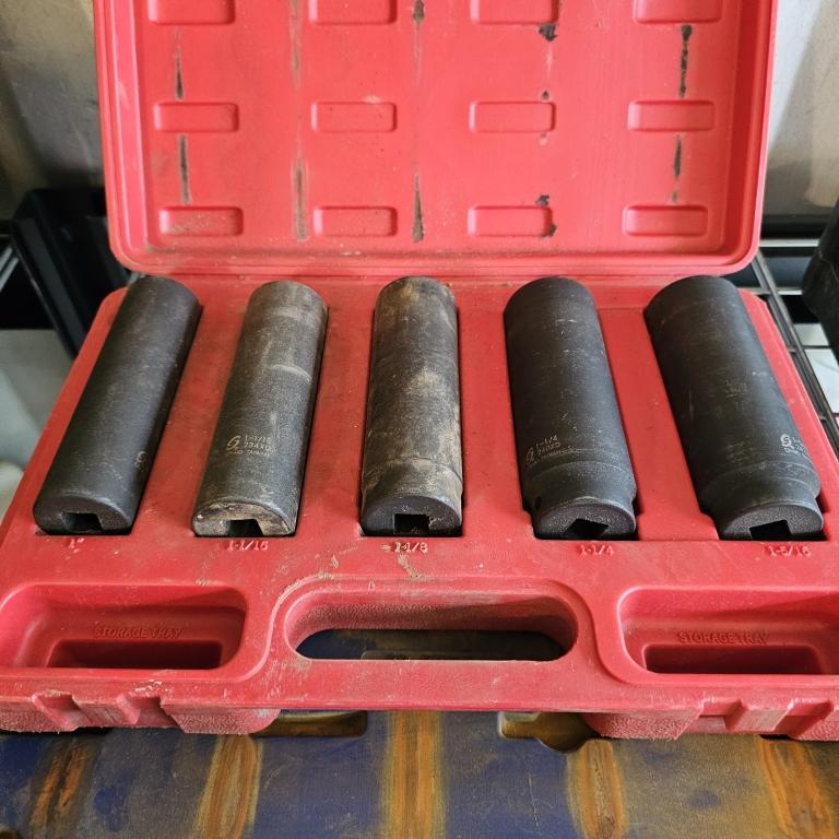 5pc 1/2" Deep Socket Set