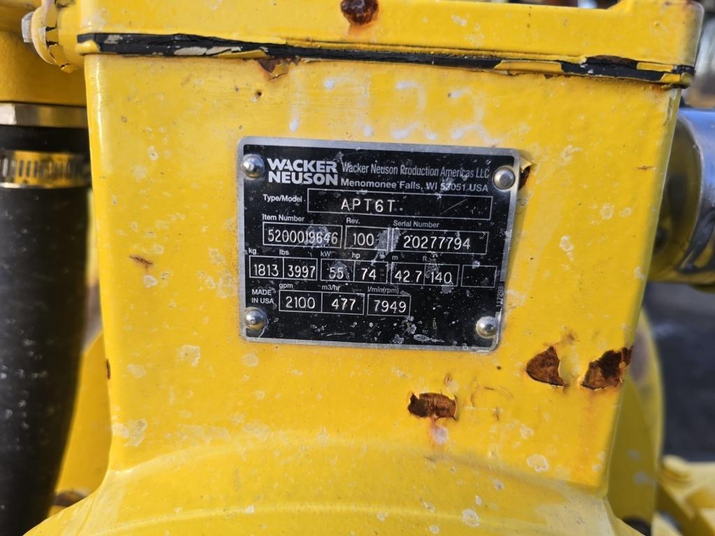2015 Wacker Neuson Apt6t Discharge Pump