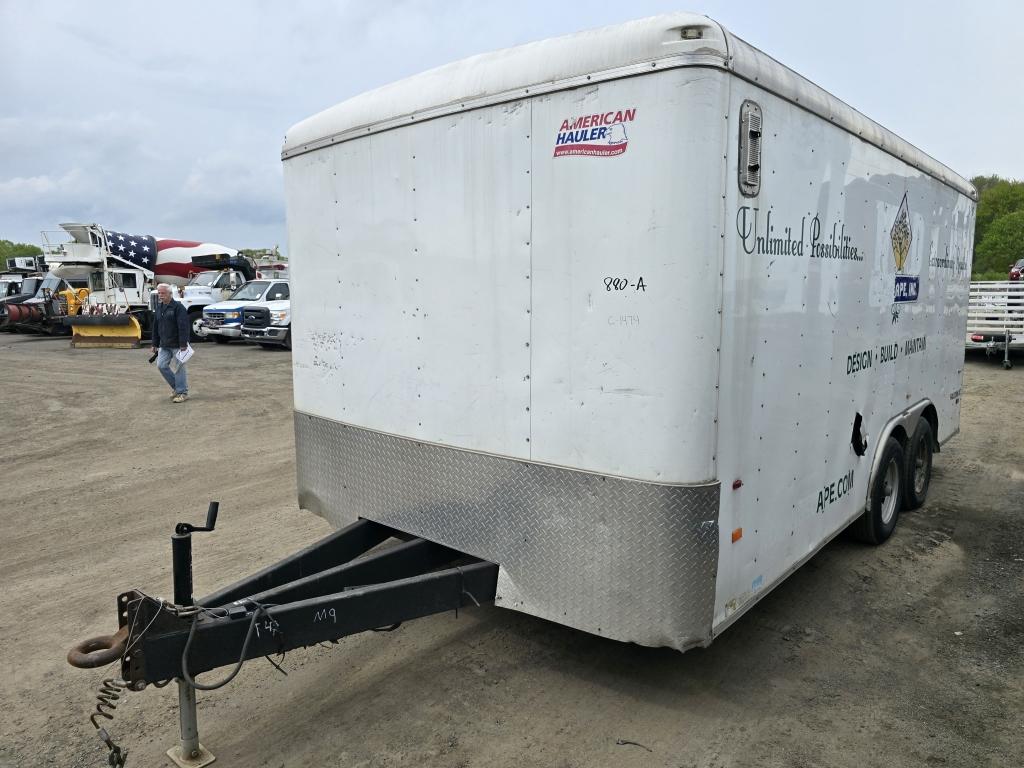 2016 american hauler tandem axle enclosed trailer