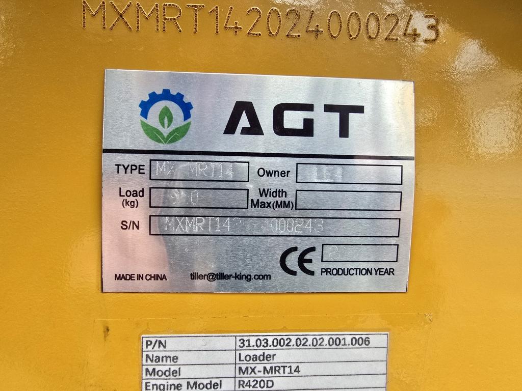 New Agt Mx-mrt14 Mini Skid Loader