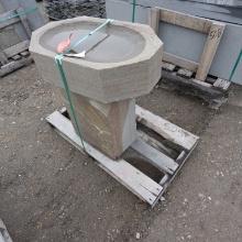 Large Blue Stone Bird Bath